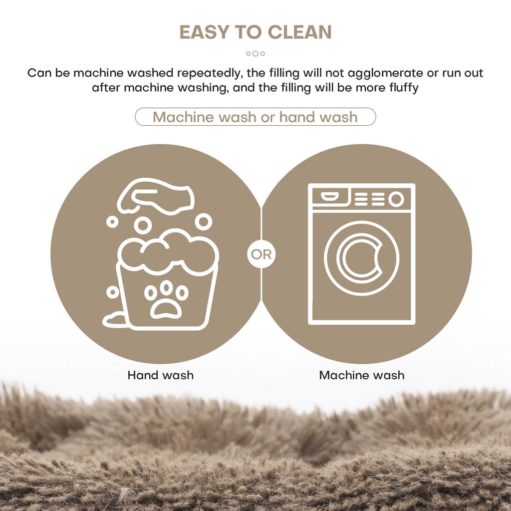 Plush Pet Bed for Dogs &amp; Cats Dog Crate Mat Mattress Pillow Bolster