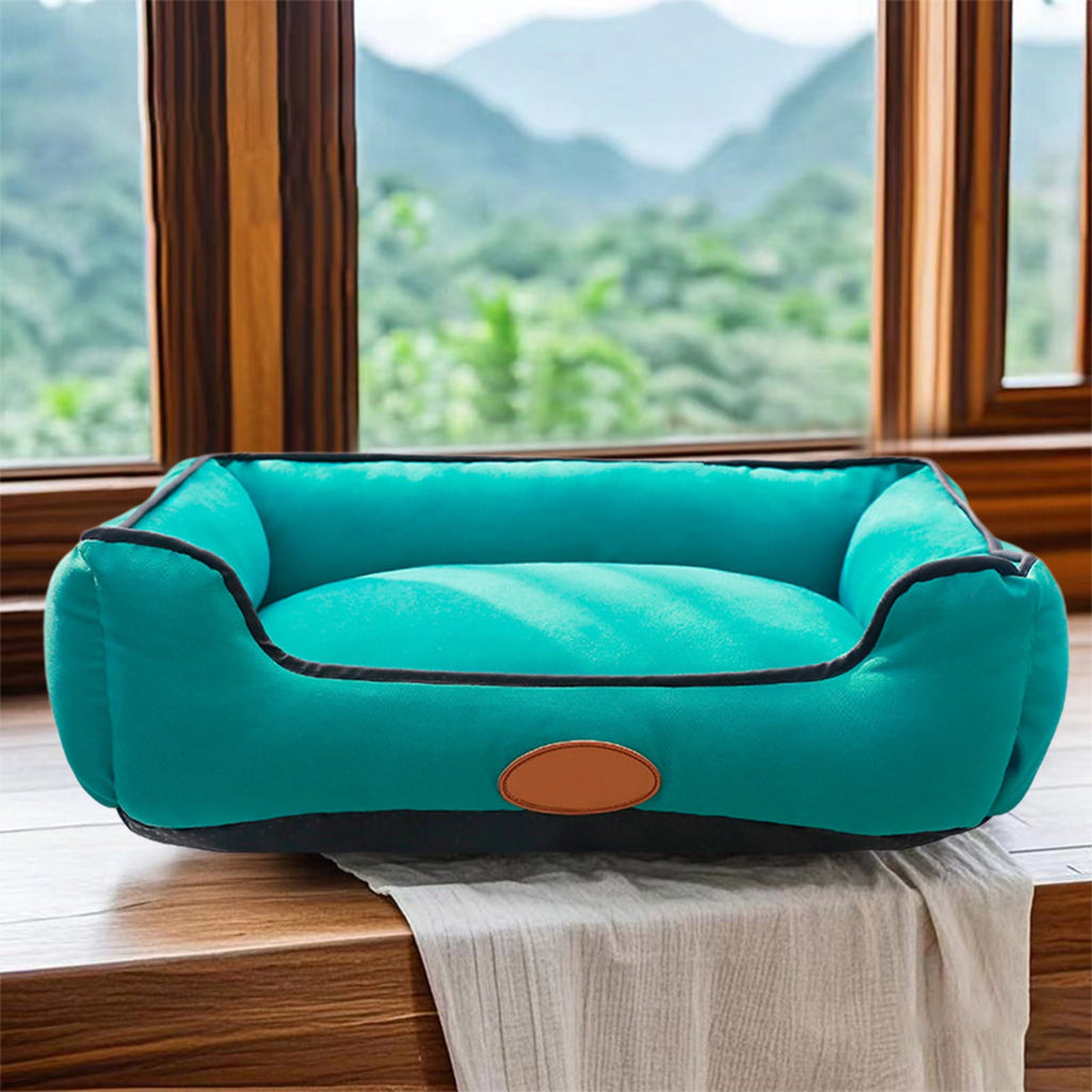 Dog Bed for Large Medium Small Dogs, Rectangle Washable Sleeping Puppy Bed, Cat Beds for Indoor Cats, Pet Sofa Bed, Anti-Slip Bottom