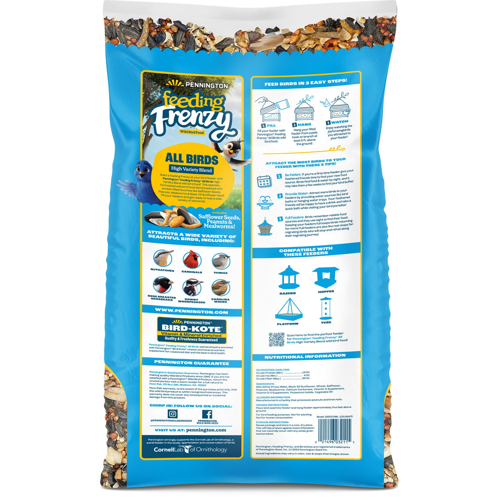 Feeding Frenzy Wild Bird Seeds, Wild Bird Food Mix, 5 lb.
