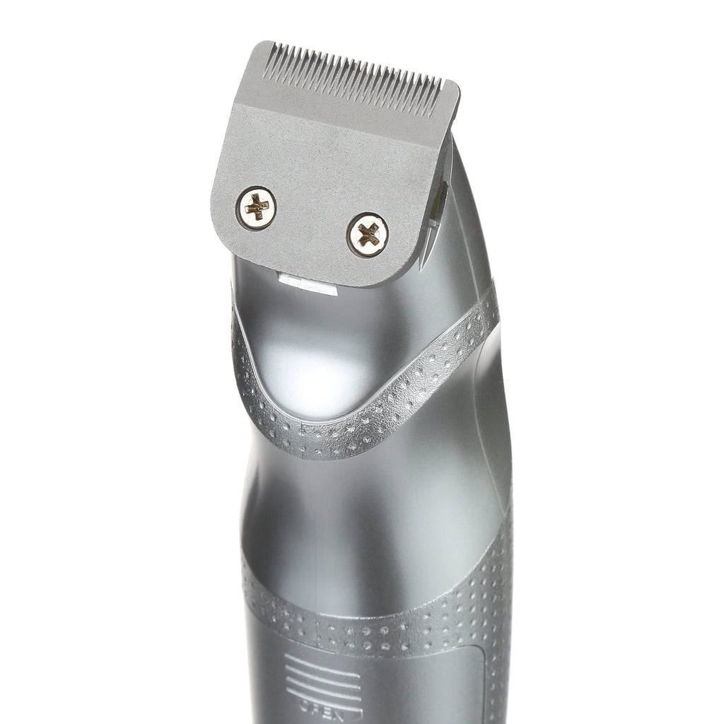 Mustache Men's Multi-Groomer, Battery Beard Trimmer, Silver,12pc - 5606-700