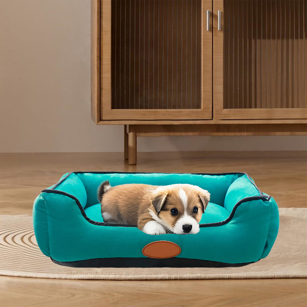 Dog Bed for Large Medium Small Dogs, Rectangle Washable Sleeping Puppy Bed, Cat Beds for Indoor Cats, Pet Sofa Bed, Anti-Slip Bottom