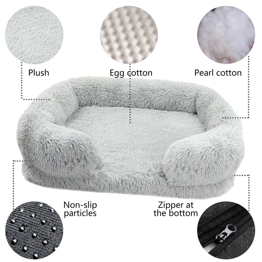 Pet Bed Dog Cat Cuddler Bed Faux Fur Warming Cushion For Small Medium Dogs And Cats Indoor Use