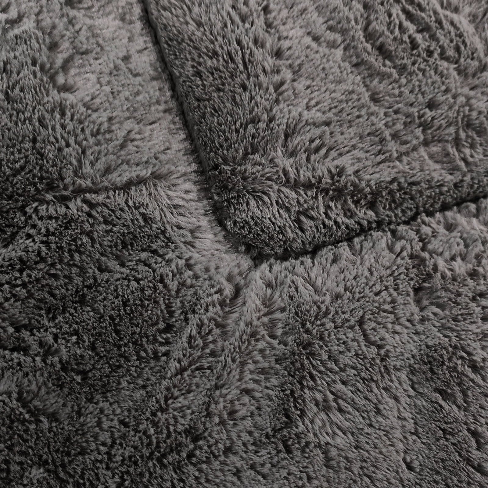 Plush Washable Dog Bed Ultra Dog Crate Mat Kennel Pad Anti-Slip Pet Sleeping Bed for Small Medium Large Dogs,Gray 36" x 23"