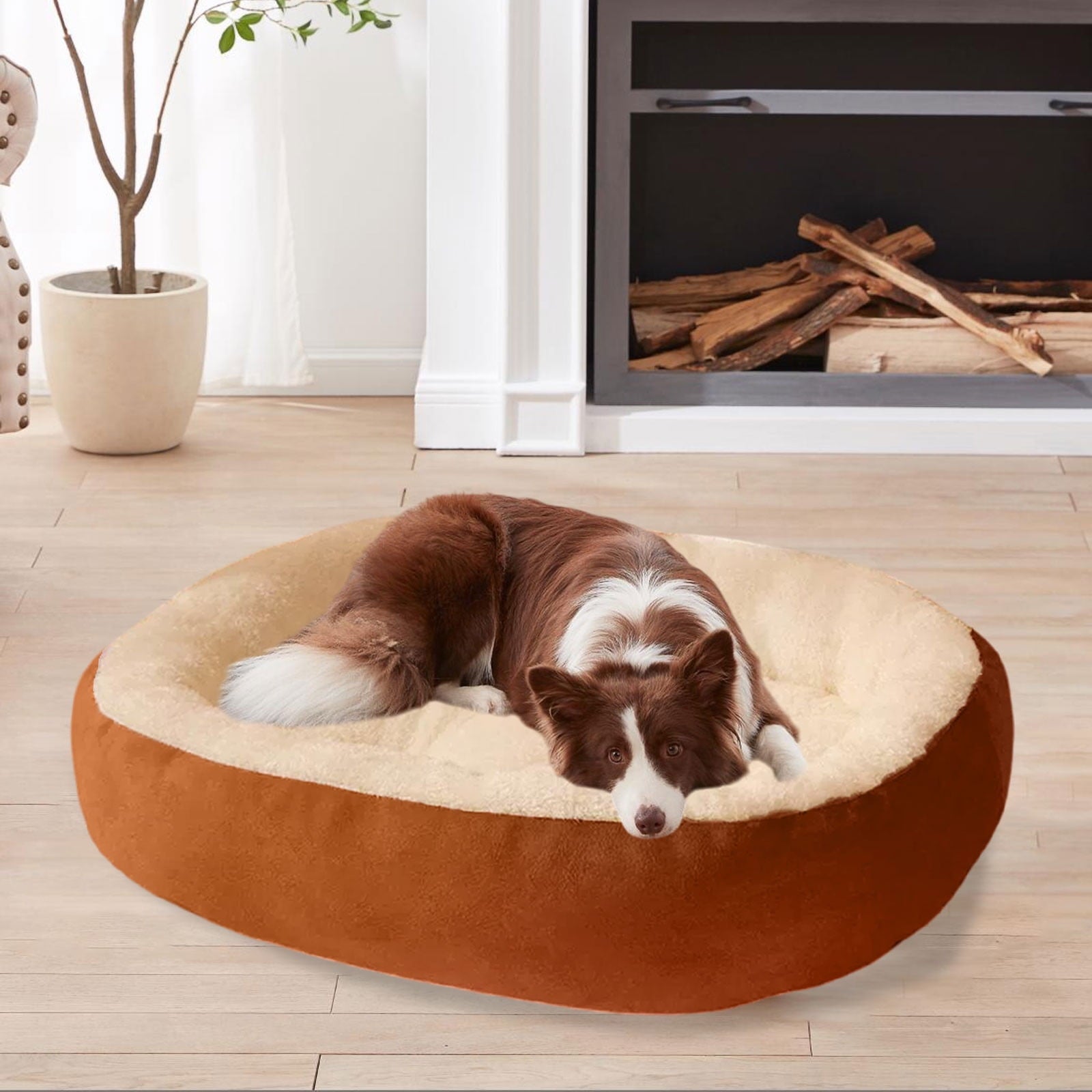 Oval Pet Bed Bed Fleece Warmth Pet Pad for Cat &amp; Small Dog