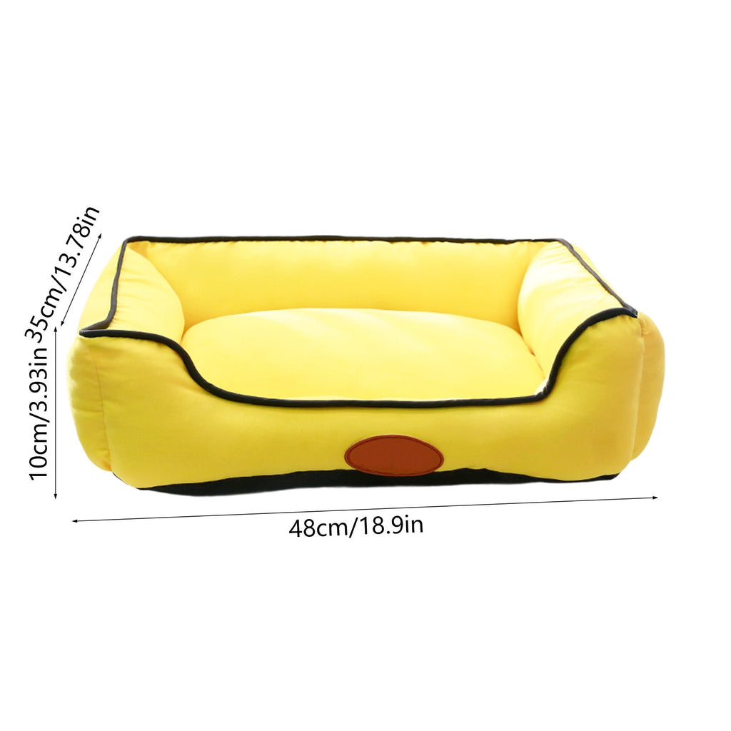 Dog Bed for Large Medium Small Dogs, Rectangle Washable Sleeping Puppy Bed, Cat Beds for Indoor Cats, Pet Sofa Bed, Anti-Slip Bottom