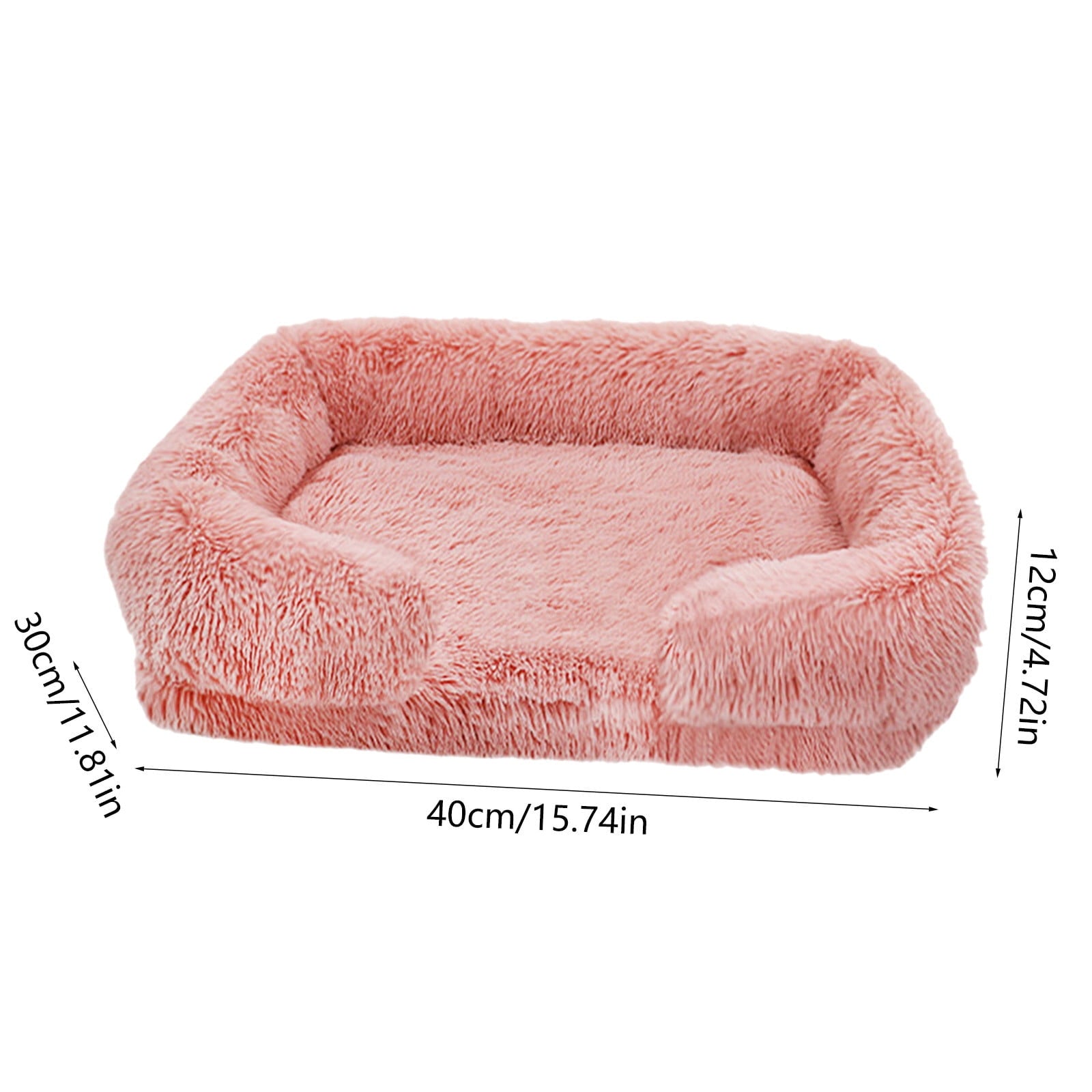 Pet Bed Dog Cat Cuddler Bed Faux Fur Warming Cushion For Small Medium Dogs And Cats Indoor Use