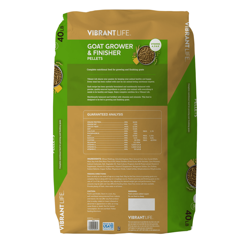Goat Grower &amp; Finisher Pellets, 40 lb Bag