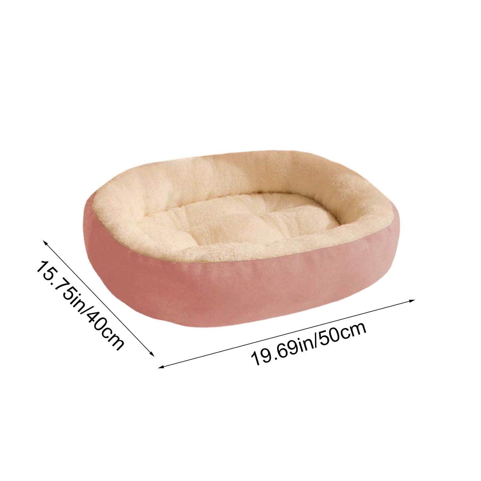 Oval Pet Bed Bed Fleece Warmth Pet Pad for Cat &amp; Small Dog