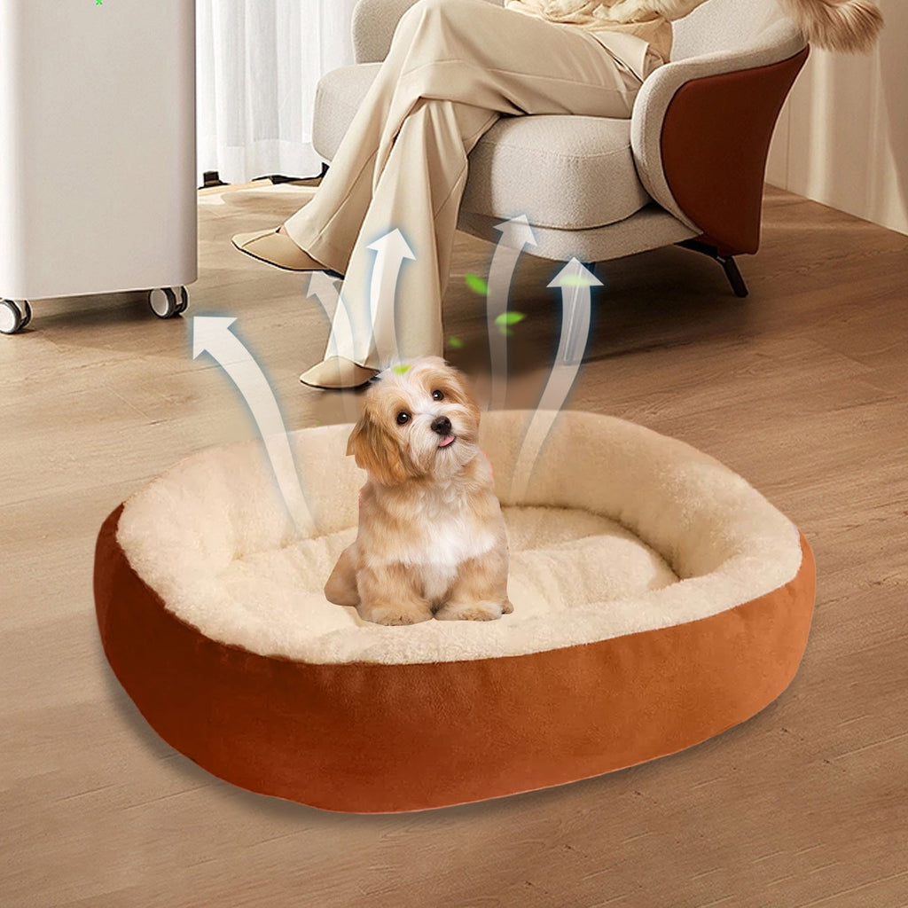 Oval Pet Bed Bed Fleece Warmth Pet Pad for Cat &amp; Small Dog
