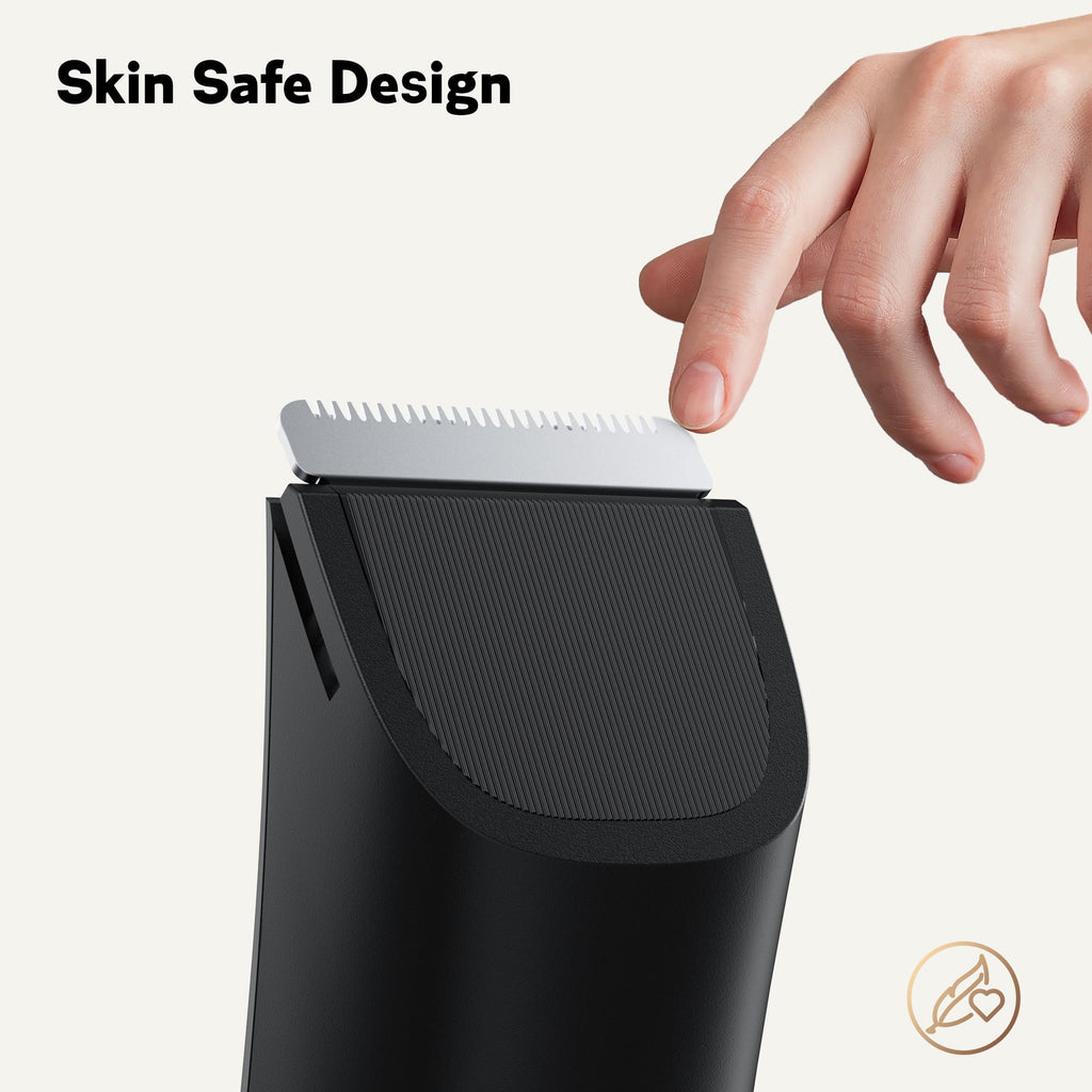 Body Hair Trimmer for Men,Manscape 3-in-1 Body Groomer Kit for Groin,IPX7 Wet/Dry Electric Shaver Razor,Grooming for Face and Body,USB &amp; Wireless Charging,Gifts for Men,Black