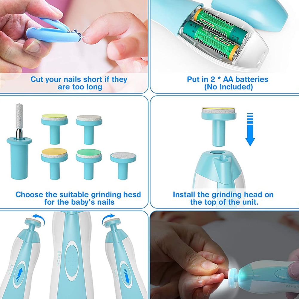 Baby Healthcare Kit, Byseng 23 in 1 Newborn Nursery Grooming Kit for Newborn Infant Toddlers Baby Boys Girls (0-3 Years+) - Blue