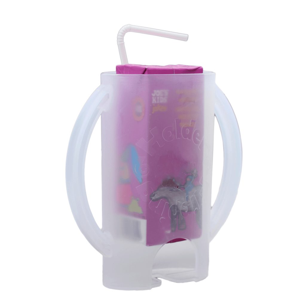Squeeze Proof Flipping Holder ORIGINAL (without lid) for Food Pouches &amp; Juice Boxes (Purple) - Multipurpose Design - Prevent Messes &amp; Support Self-Feeding - Handles for Easy Grasping