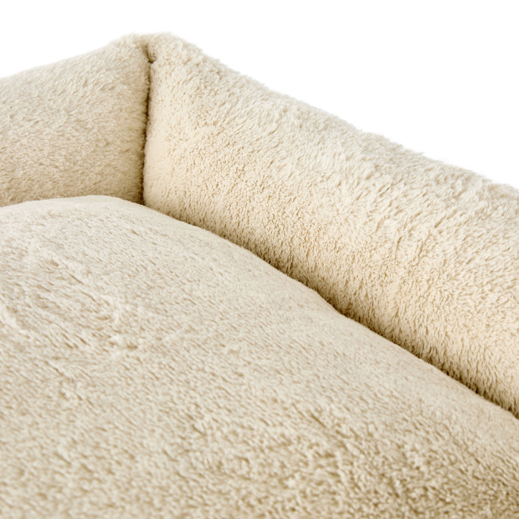 Small Luxe Cuddler Dog Bed, Blue, 17" x 21"