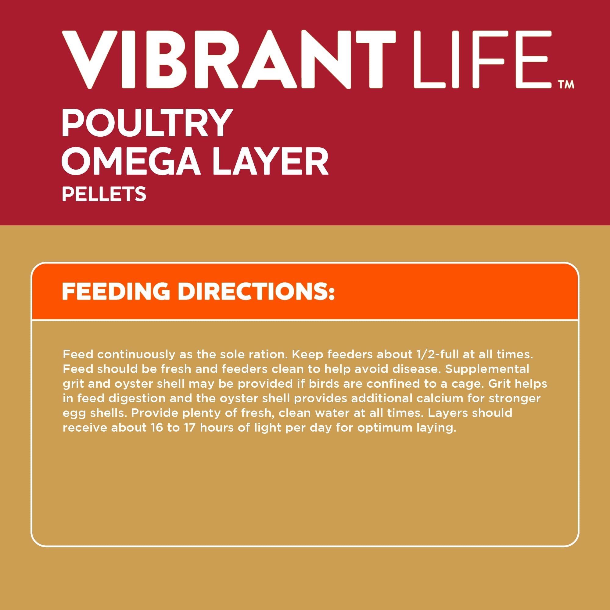 Poultry Omega Layer Pellets, 40 lb Bag