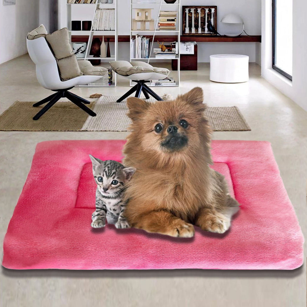 Washable Dog Bed Deluxe Plush Dog Crate Beds Fulffy Comfy Kennel Pad Anti-Slip Pet Sleeping Mat for Large, Jumbo, Medium, Small Dogs Breeds