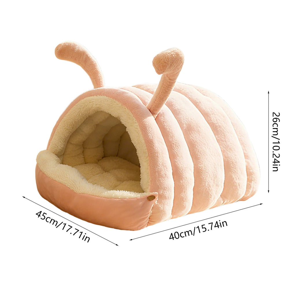 Winter Cat and Dog Bed, Pet Cushion, Removable Semi-Enclosed Pet Cave, Indoor Pet Bedding for Small Animals, Washable Pet Nest