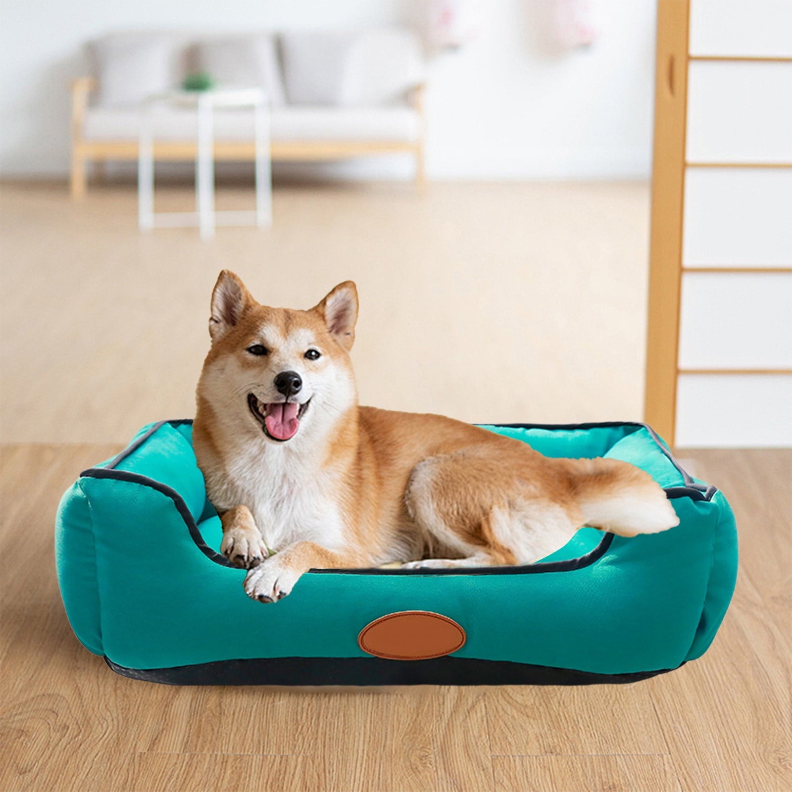 Dog Bed for Large Medium Small Dogs, Rectangle Washable Sleeping Puppy Bed, Cat Beds for Indoor Cats, Pet Sofa Bed, Anti-Slip Bottom