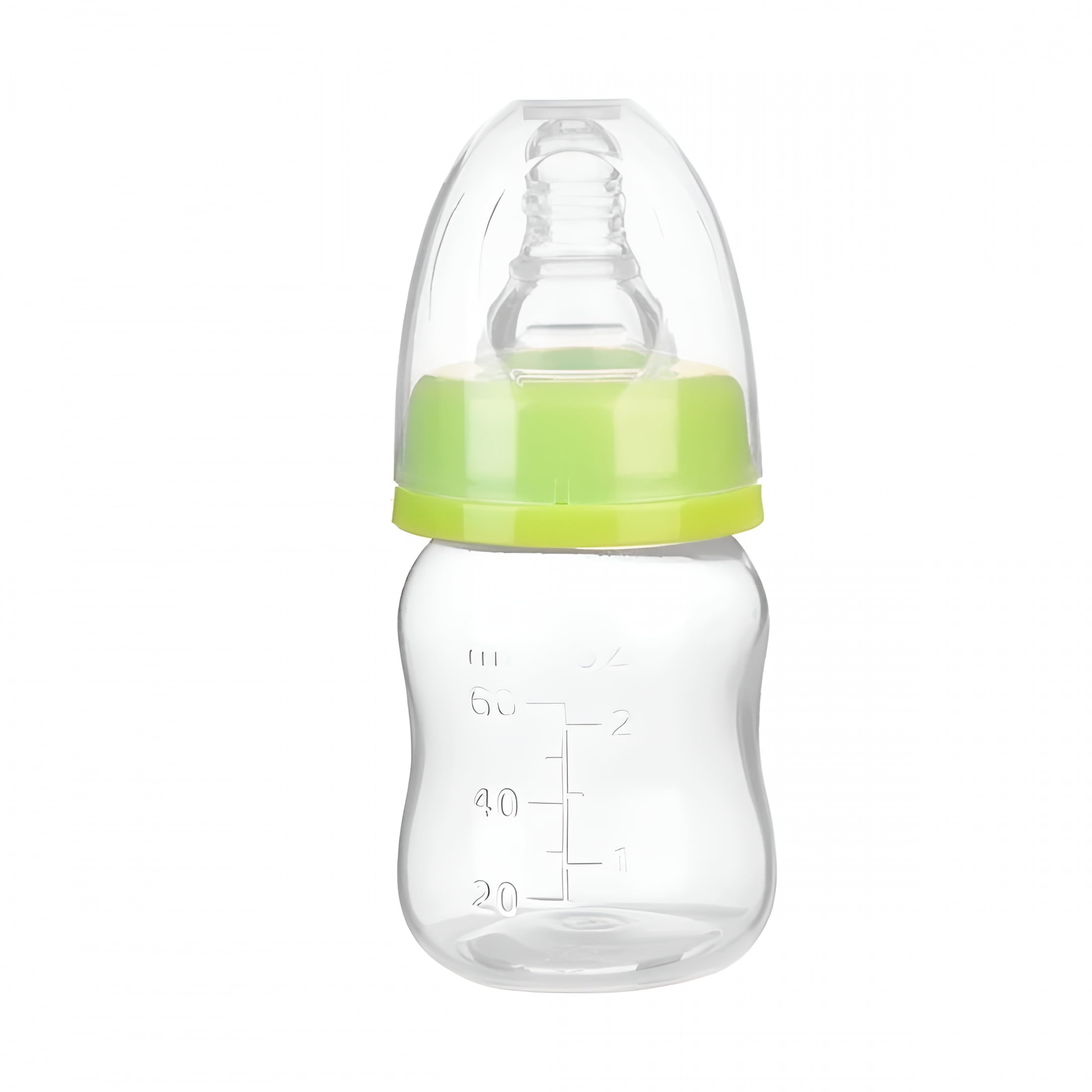 BESTSKY 1Pc Feeding Bottle Feed &amp; Soothe Set Candy Bottle Mini Practical Pacifier Creative Blue Juice Bottle with Pacifier for Baby Doll-Green(2 oz)