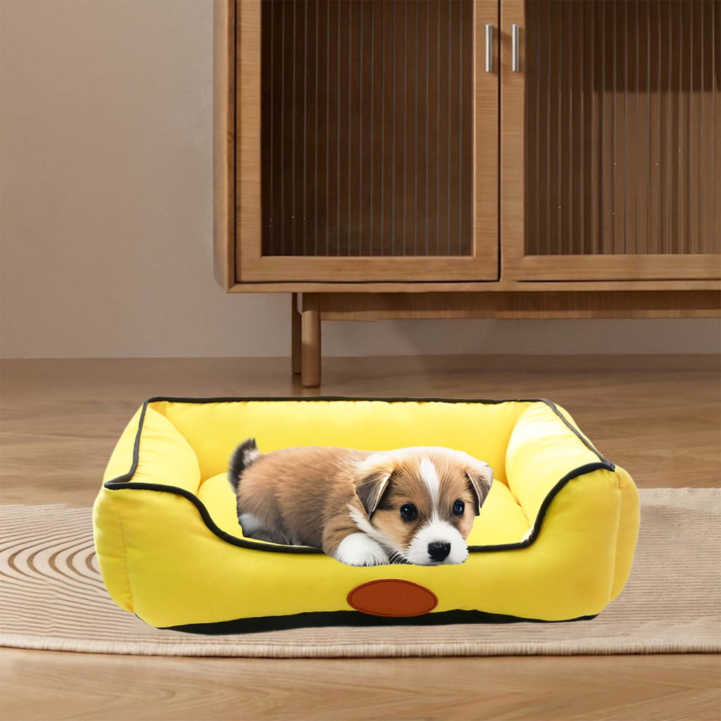 Dog Bed for Large Medium Small Dogs, Rectangle Washable Sleeping Puppy Bed, Cat Beds for Indoor Cats, Pet Sofa Bed, Anti-Slip Bottom