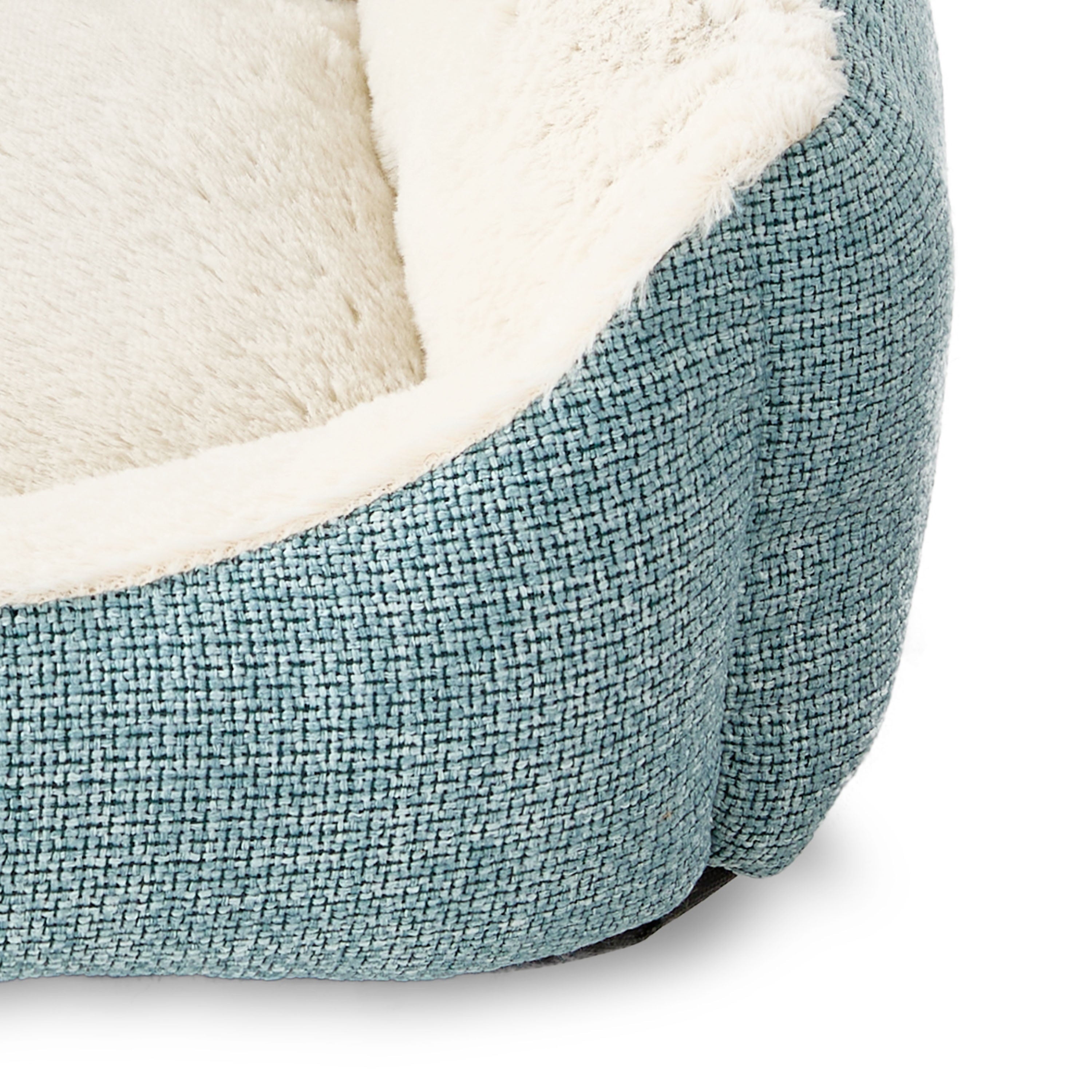 Small Luxe Cuddler Dog Bed, Blue, 17" x 21"