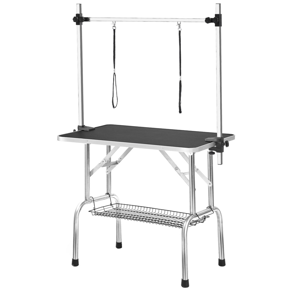 Pet Grooming 36" Dog Pet Grooming Table Adjustable Heavy Duty w/Arm &amp; Noose &amp; Mesh Tray,Dog Grooming