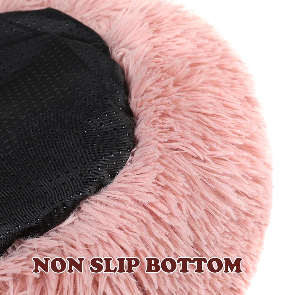 Round Plush Pet Bed for Dogs &amp; Cats, Dog Bed Sleeping Kennel Nest