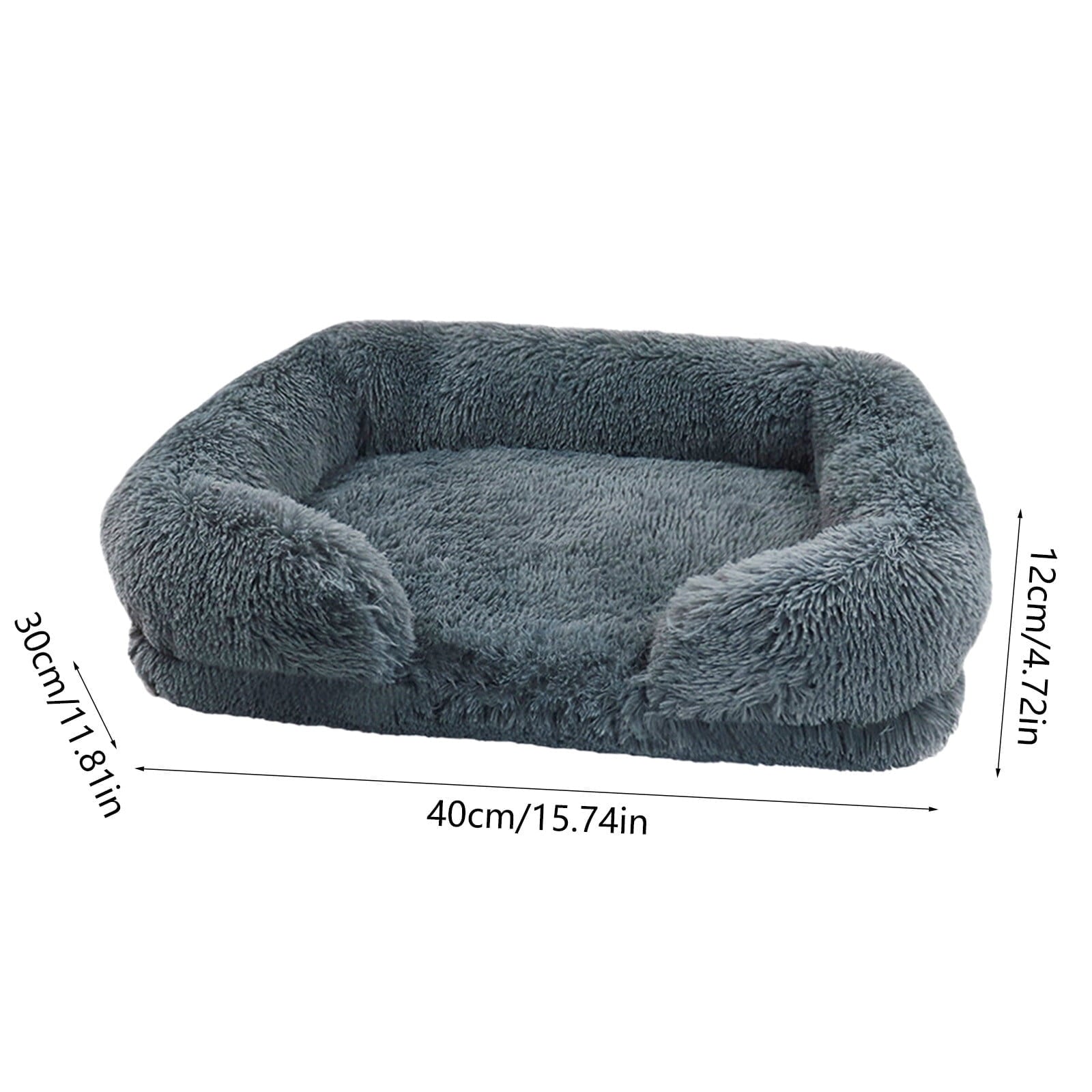 Pet Bed Dog Cat Cuddler Bed Faux Fur Warming Cushion For Small Medium Dogs And Cats Indoor Use