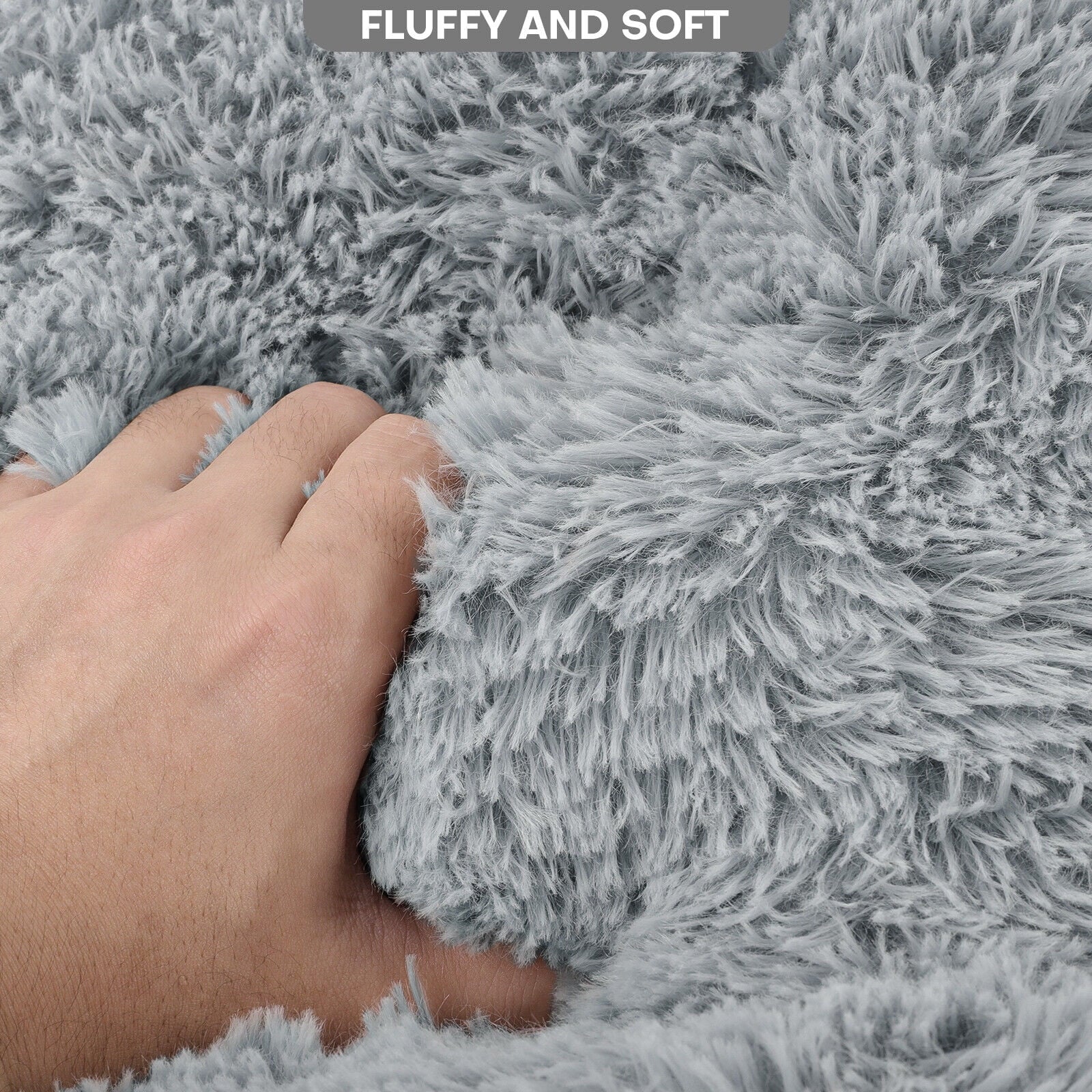 Plush Pet Bed for Dogs &amp; Cats Dog Crate Mat Mattress Pillow Bolster
