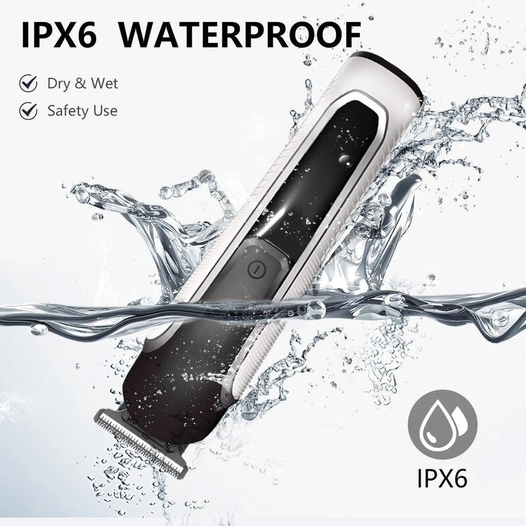 Men's All-in-One Grooming Kit, Beard Trimmer, Hair Clippers, Nose &amp; Ear Razor, Detail Trimmer, IPX6 Cordless Clipper with 4 Limit Combs
