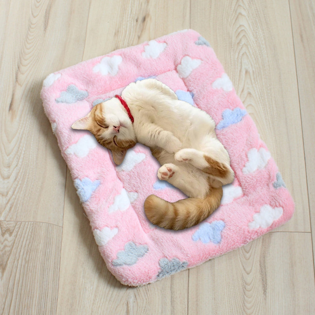 Cats Bed Cats Cushion Winter Thick Mattress Pet Sleeping Pad Indoor Cats Bed Comfy Pet Bed Suitable for Small Cats and Dogs 16.2x9.8in
