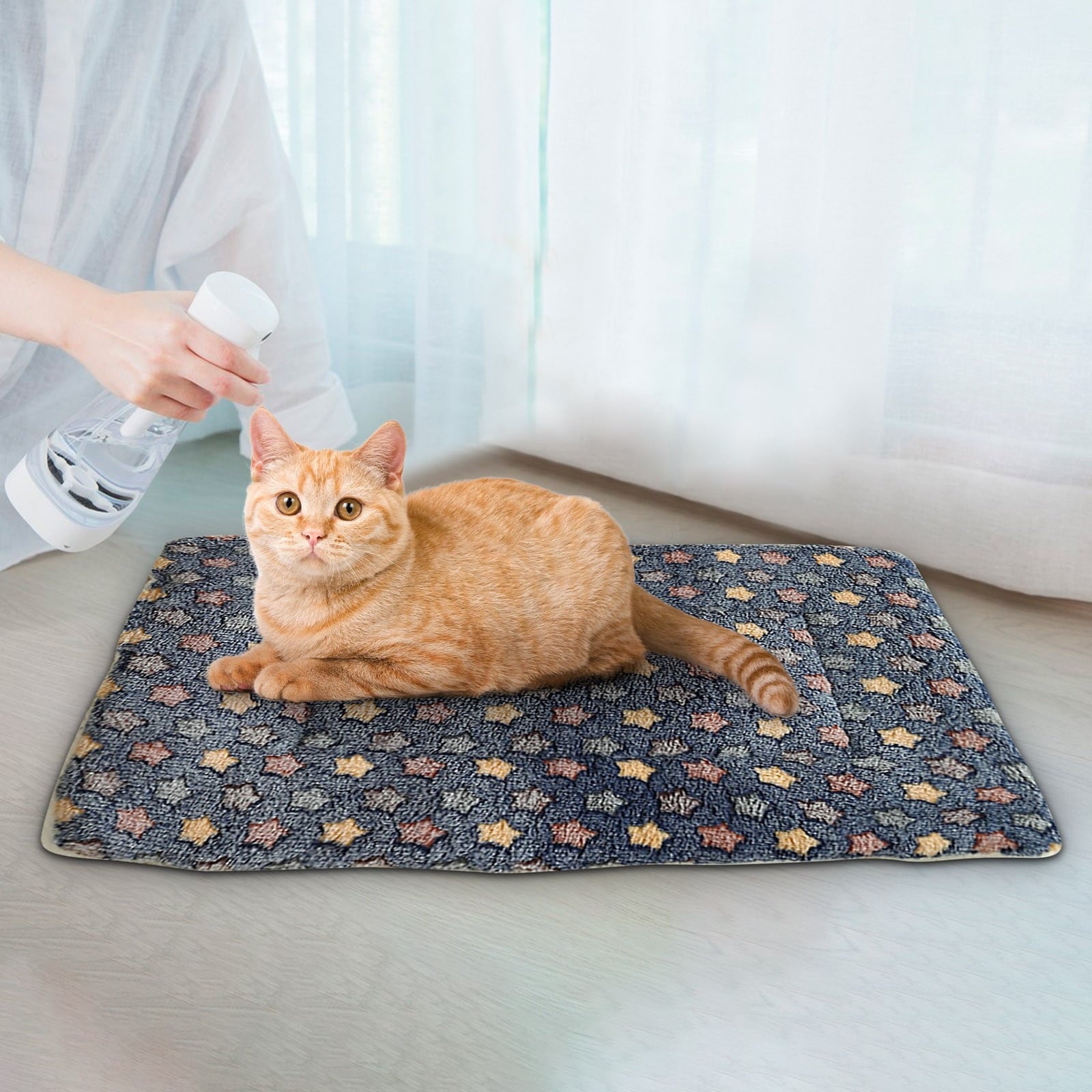 Cats Bed Cats Cushion Winter Thick Mattress Pet Sleeping Pad Indoor Cats Bed Comfy Pet Bed Suitable for Small Cats and Dogs 16.2x9.8in