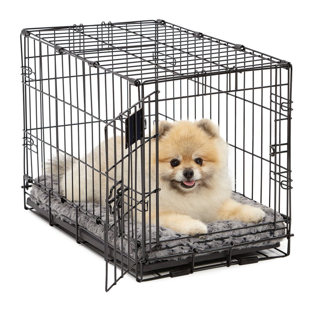 Homes for Pets Quiet Time Dog Bed &amp; Crate Mat, Deluxe Ombre Swirl, 22", Gray