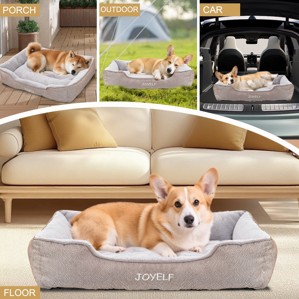 Dog Bed Washable Pet Bed, Anti Anxiety Cat Bed &amp; Sofa, Cute Plush Dog Mat for Small Dog