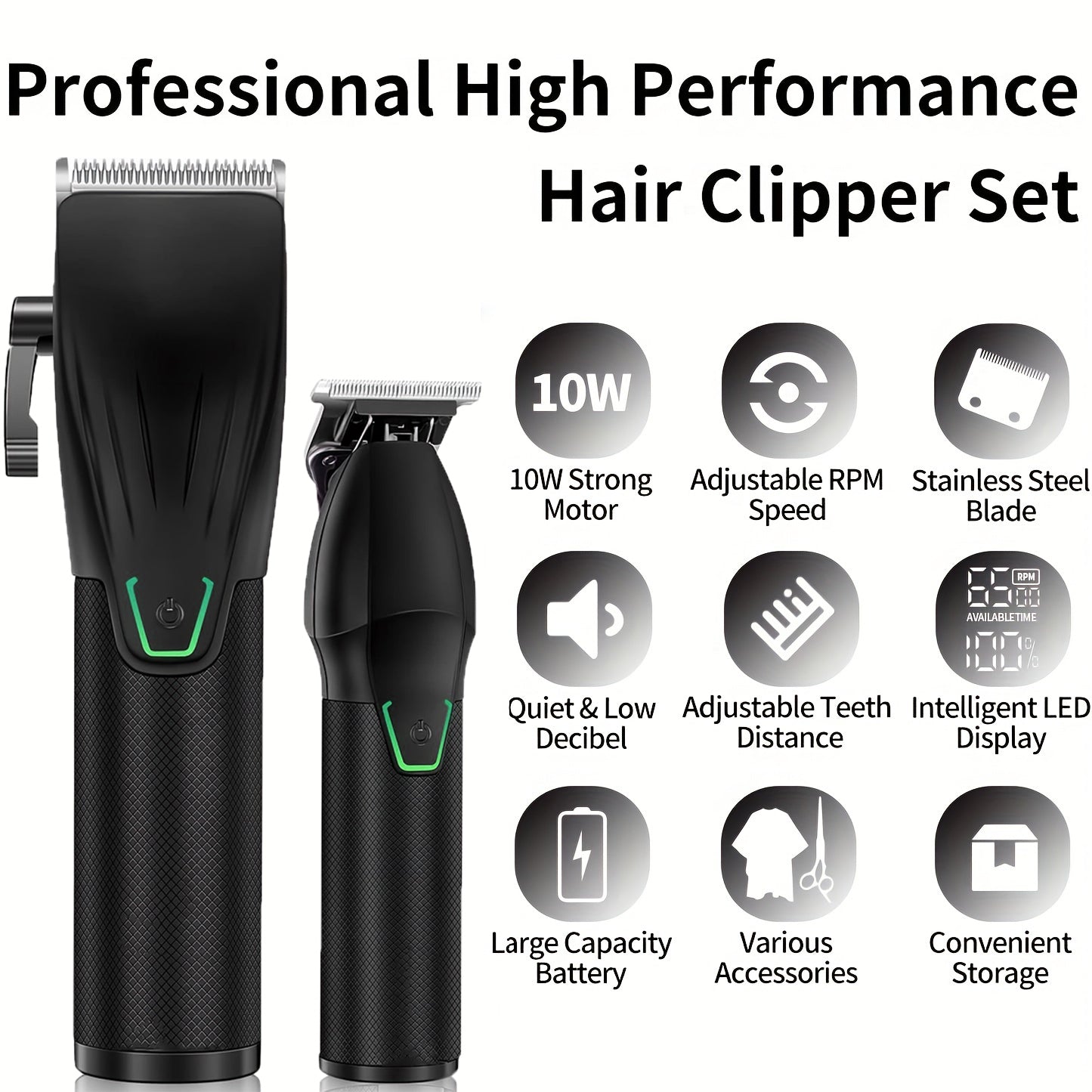 Barber Clippers and Trimmer Set for Haircut Electric Grooming, Gifts for Men