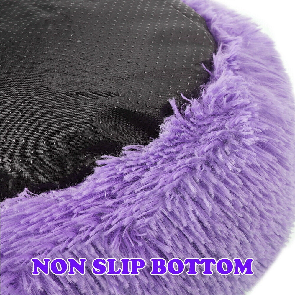 Round Plush Pet Bed for Dogs &amp; Cats, Dog Bed Sleeping Kennel Nest