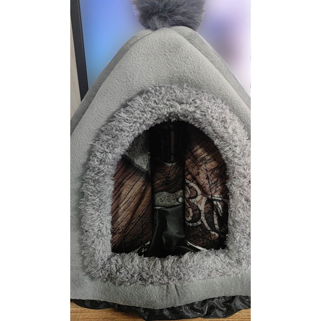 Washable Cat Bed &amp; Dog Bed, Semi-closed Bed for Small Medium Large Pets, Plush Cotton No Deformation Pet Bed on Clearance, Multipleon (11"x 11"x 10", Gray)
