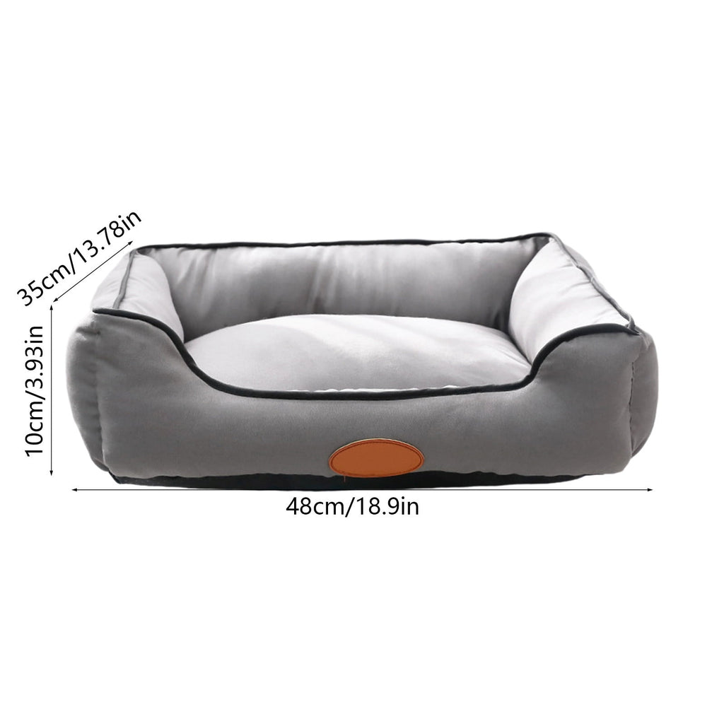 Dog Bed for Large Medium Small Dogs, Rectangle Washable Sleeping Puppy Bed, Cat Beds for Indoor Cats, Pet Sofa Bed, Anti-Slip Bottom