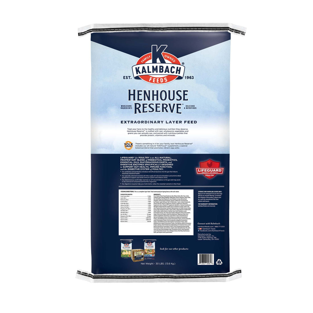 Henhouse Reserve - Extraordinary Whole Grain Layer Feed for Chickens, 30 lb