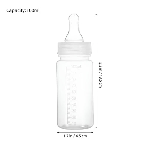 ACDANC 10pcs 100ml Disposable Baby Bottles With Scale For Newborns Feeding Clear Milk Bottle Ideal For Travel Breastmilk Storage And Feeding