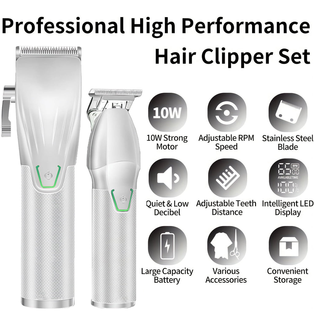 Barber Clippers and Trimmer Set for Haircut Electric Grooming, Gifts for Men