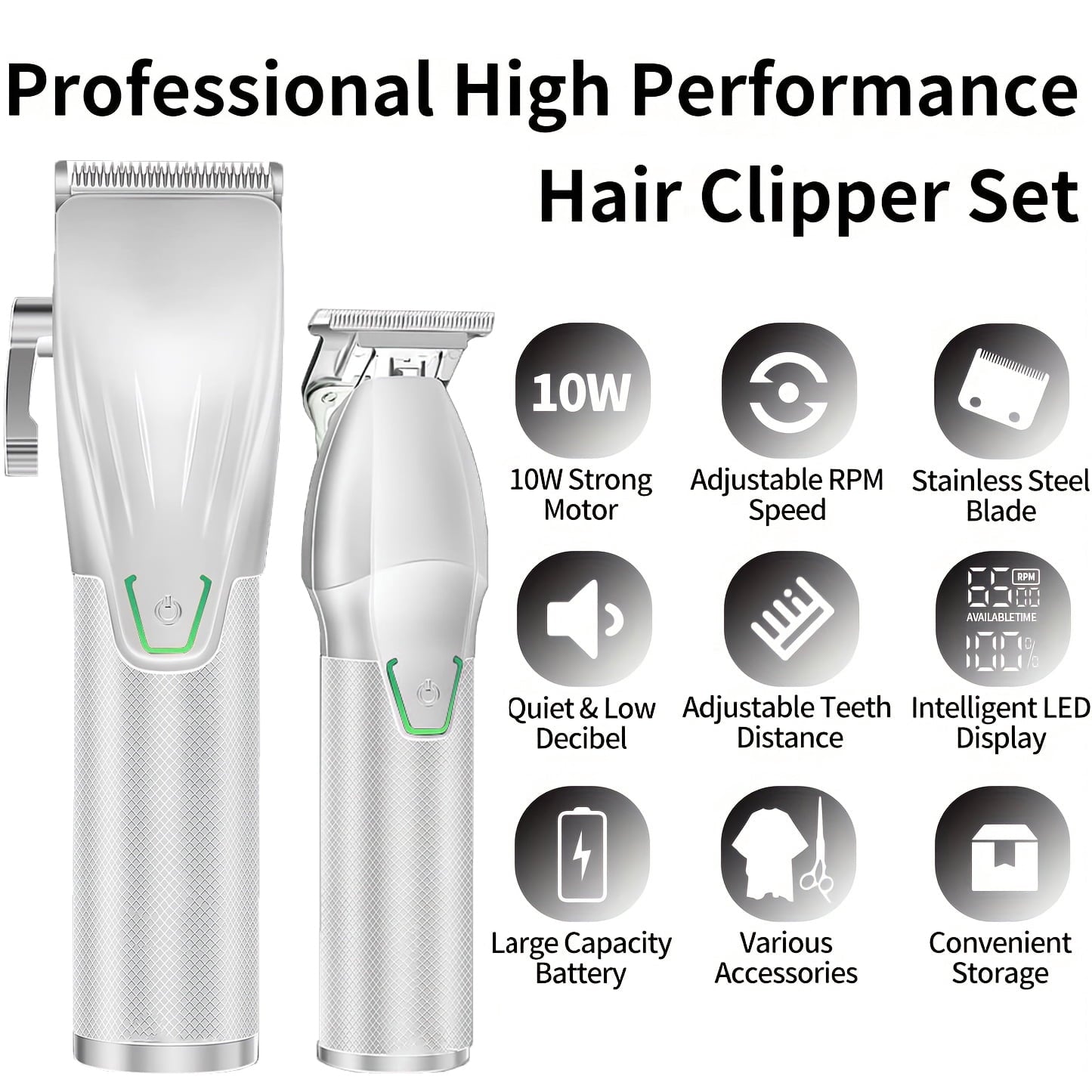 Barber Clippers and Trimmer Set for Haircut Electric Grooming, Gifts for Men