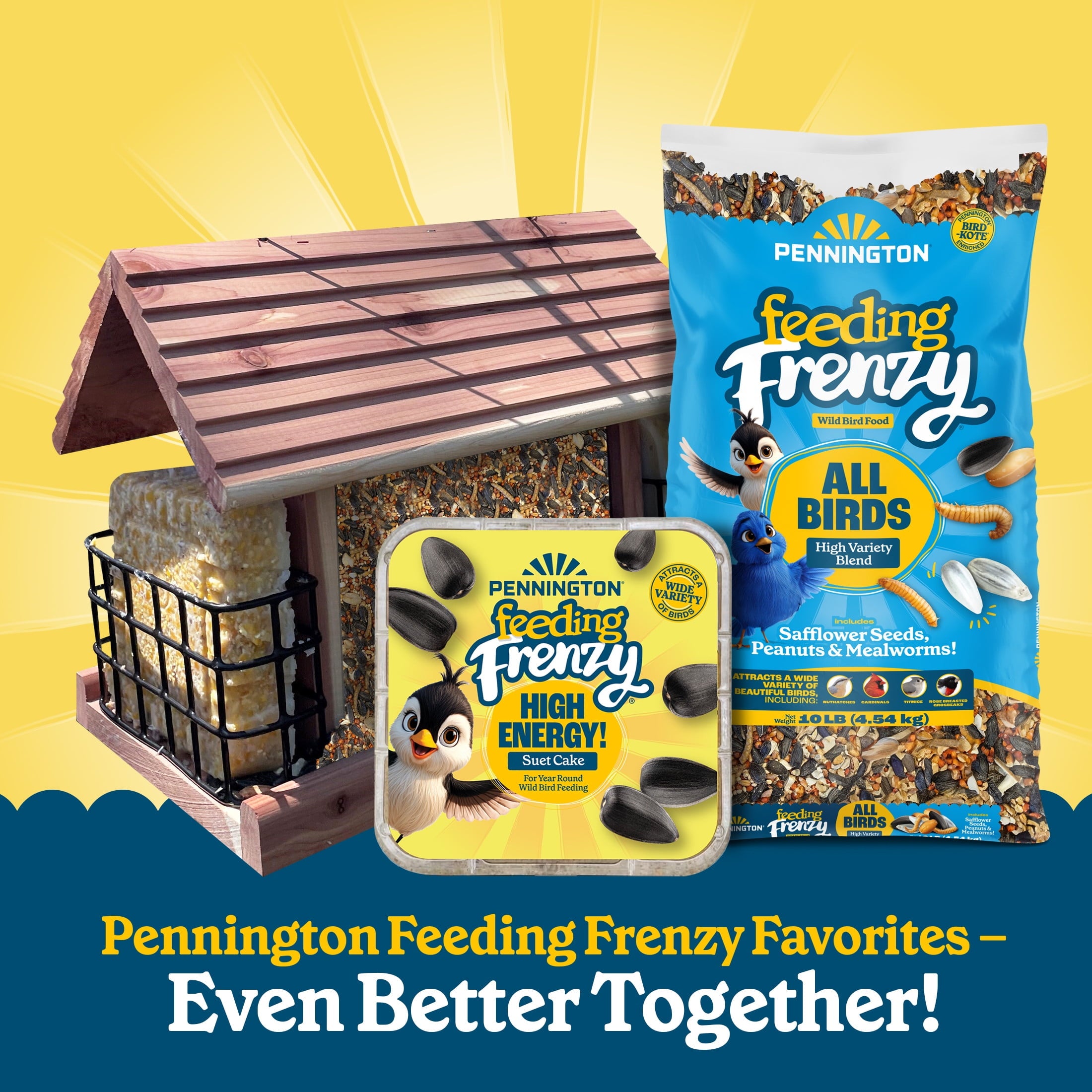 Feeding Frenzy Wild Bird Seeds, Wild Bird Food Mix, 5 lb.