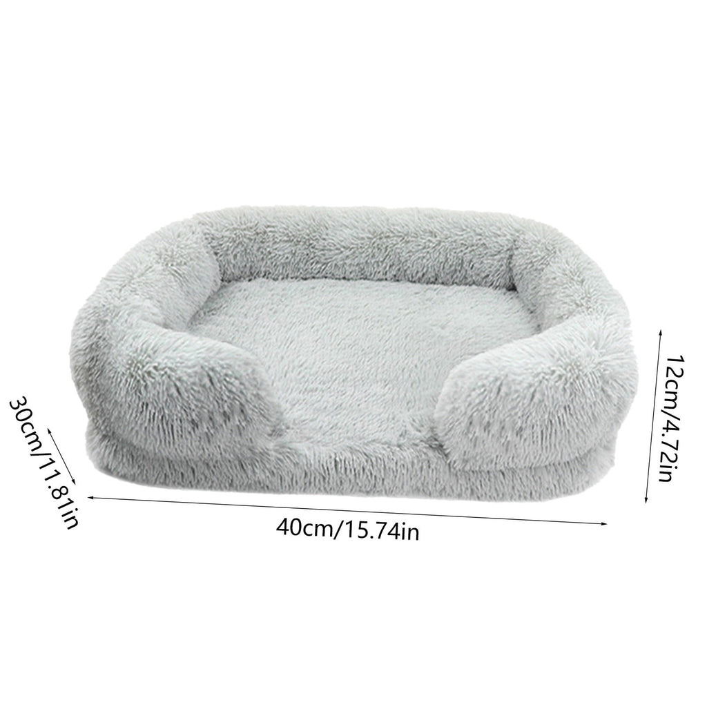 Pet Bed Dog Cat Cuddler Bed Faux Fur Warming Cushion For Small Medium Dogs And Cats Indoor Use