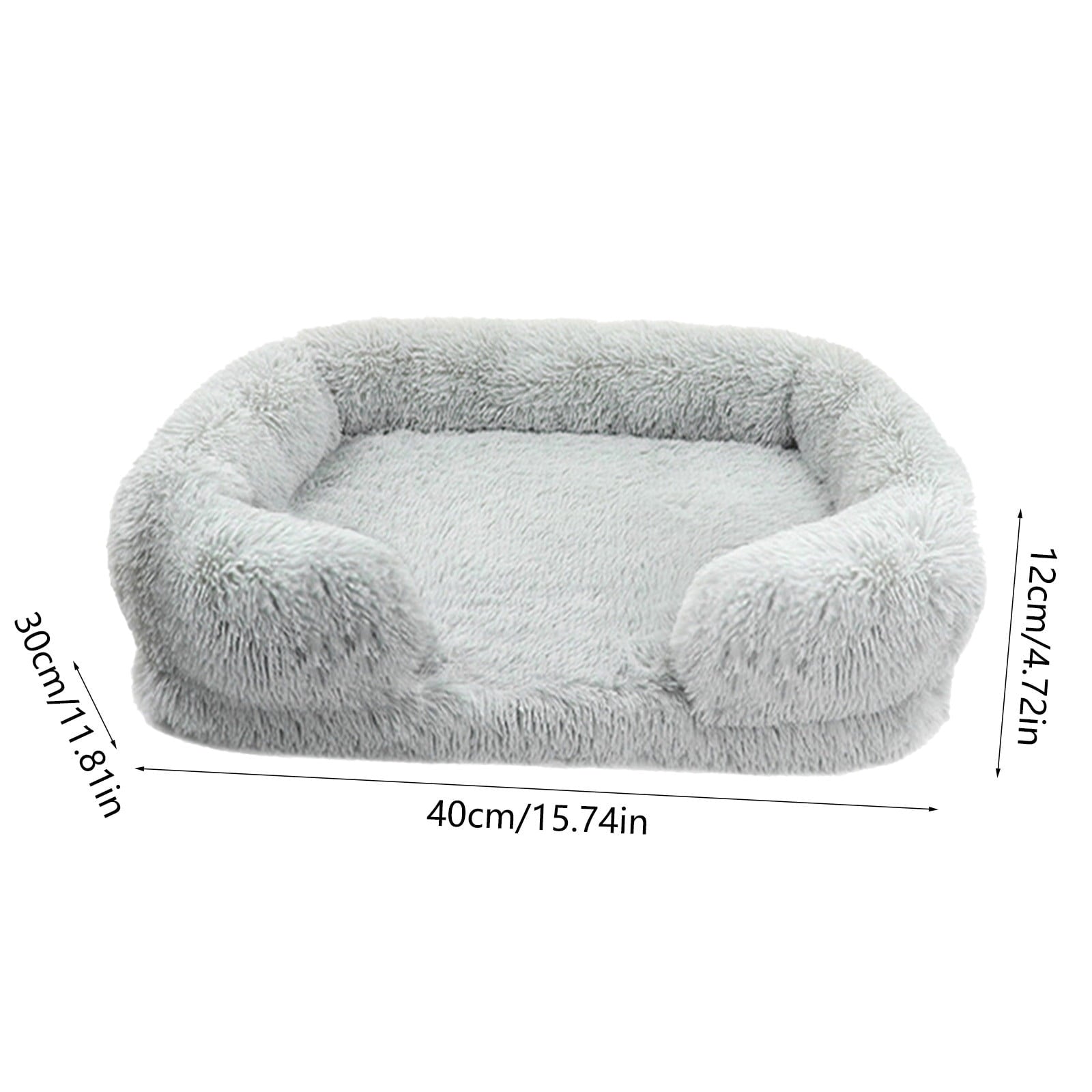 Pet Bed Dog Cat Cuddler Bed Faux Fur Warming Cushion For Small Medium Dogs And Cats Indoor Use