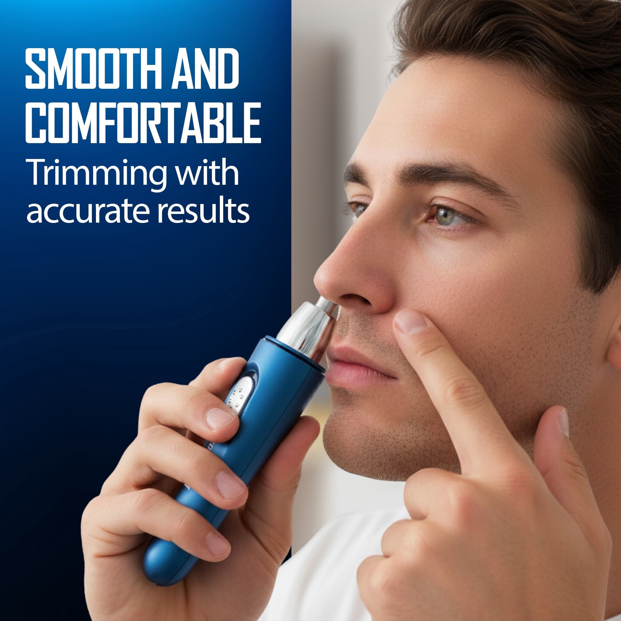 Nose Hair Trimmer for Men and Women, Electric Ear &amp; Nose Hair Trimmer with Built-In LED Light, Wet &amp; Dry Grooming, Grip