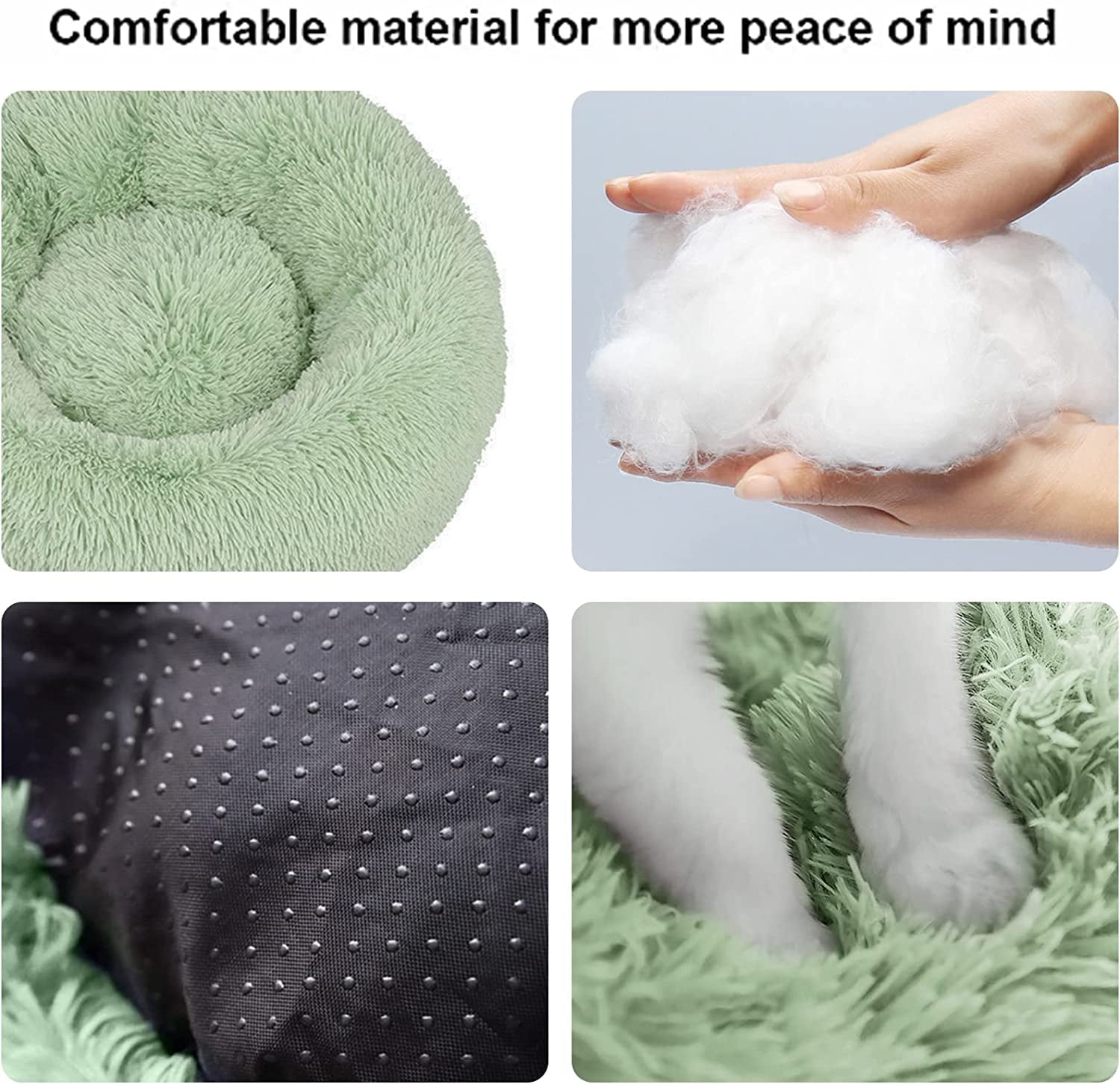Dog Bed &amp; Cat Bed, Puppy Bed Warming Round Pet Bed, Donut Bed