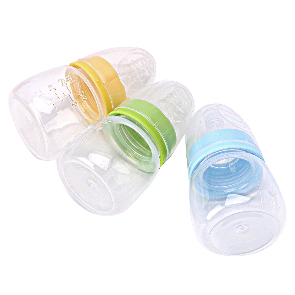Misright 1pc 60ml 2OZ Silicone Standard Neck Baby Infant Feeding Nursing Nipple Bottle