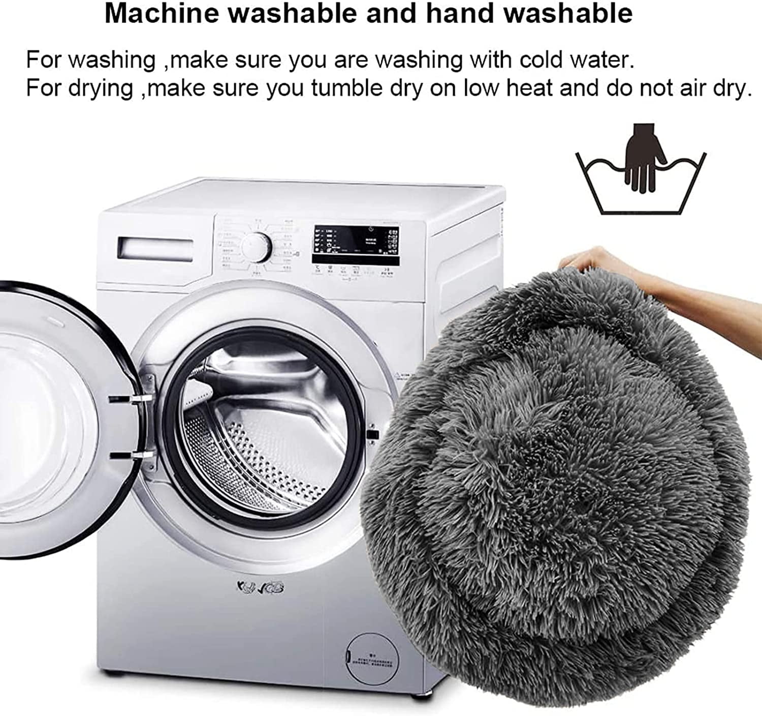 Dog Bed &amp; Cat Bed, Puppy Bed Warming Round Pet Bed, Donut Bed