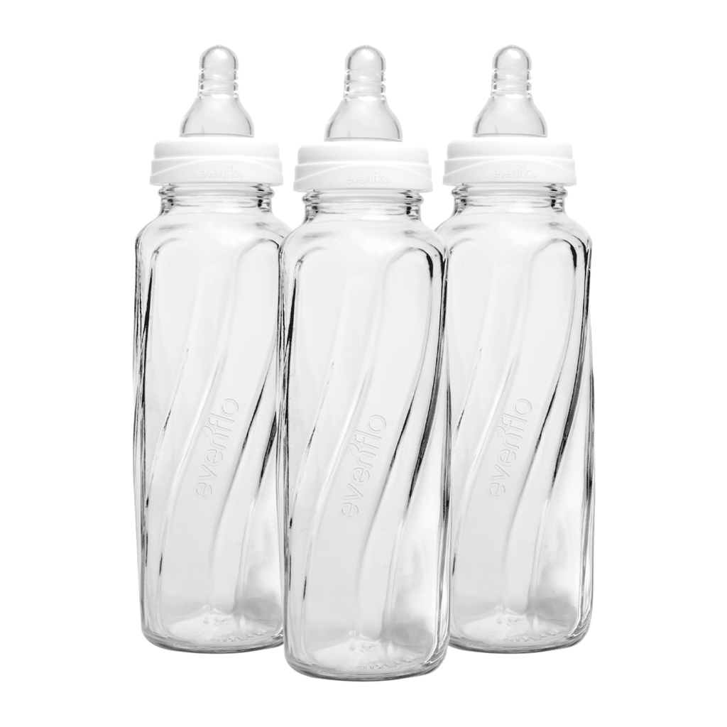 Classic Glass Baby Bottles - 8 Fl oz, Clear, 3ct