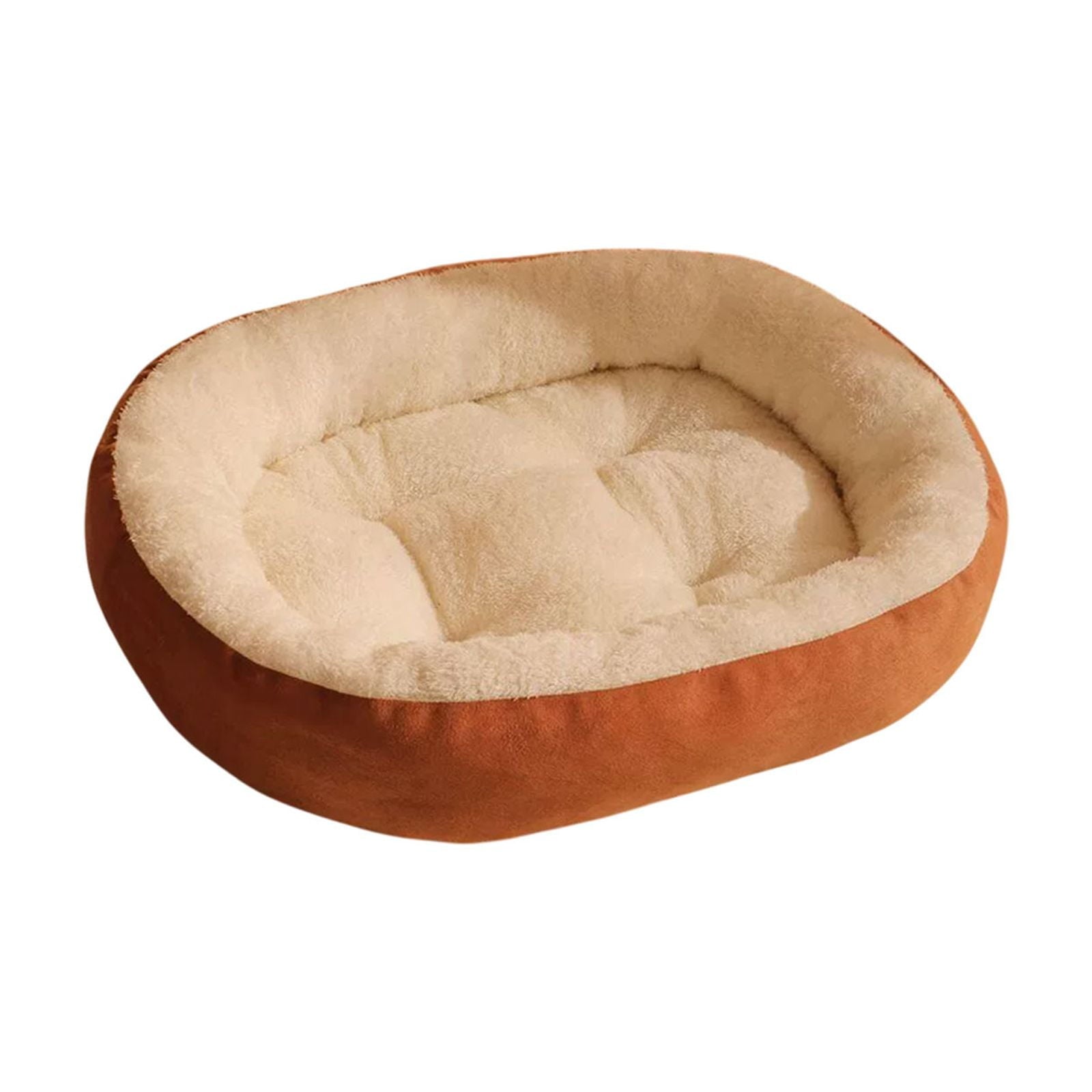 Oval Pet Bed Bed Fleece Warmth Pet Pad for Cat &amp; Small Dog